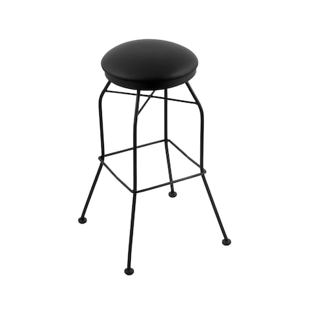 Holland Bar Stool Co 30" Swivel Bar Stool, Black Wrinkle, Black Vinyl Seat 302030BWBlkVinyl